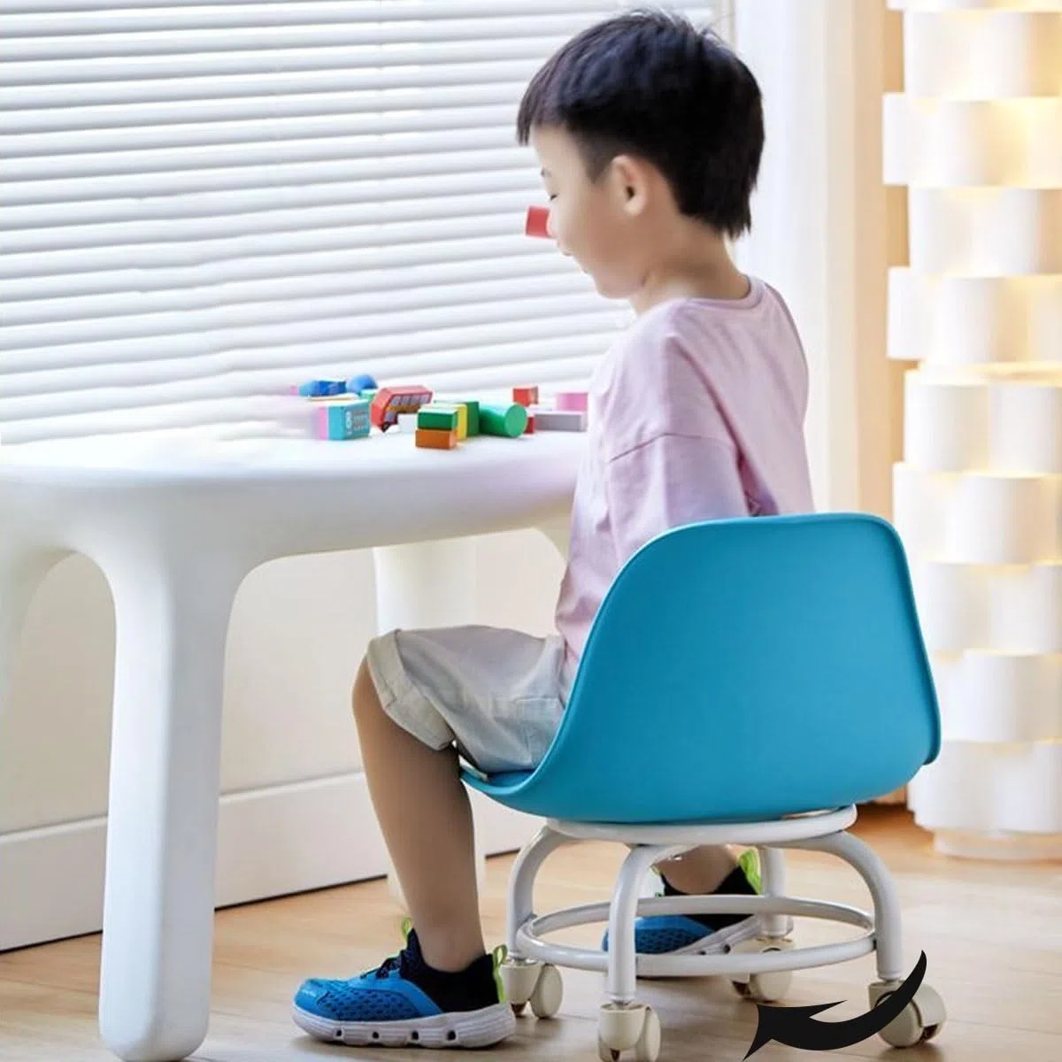 Tabouret Roulant avec Roues à 360 degrés – Plastique métal pour la Maison, Le, Le Bureau, Le Massage, Le Magasin