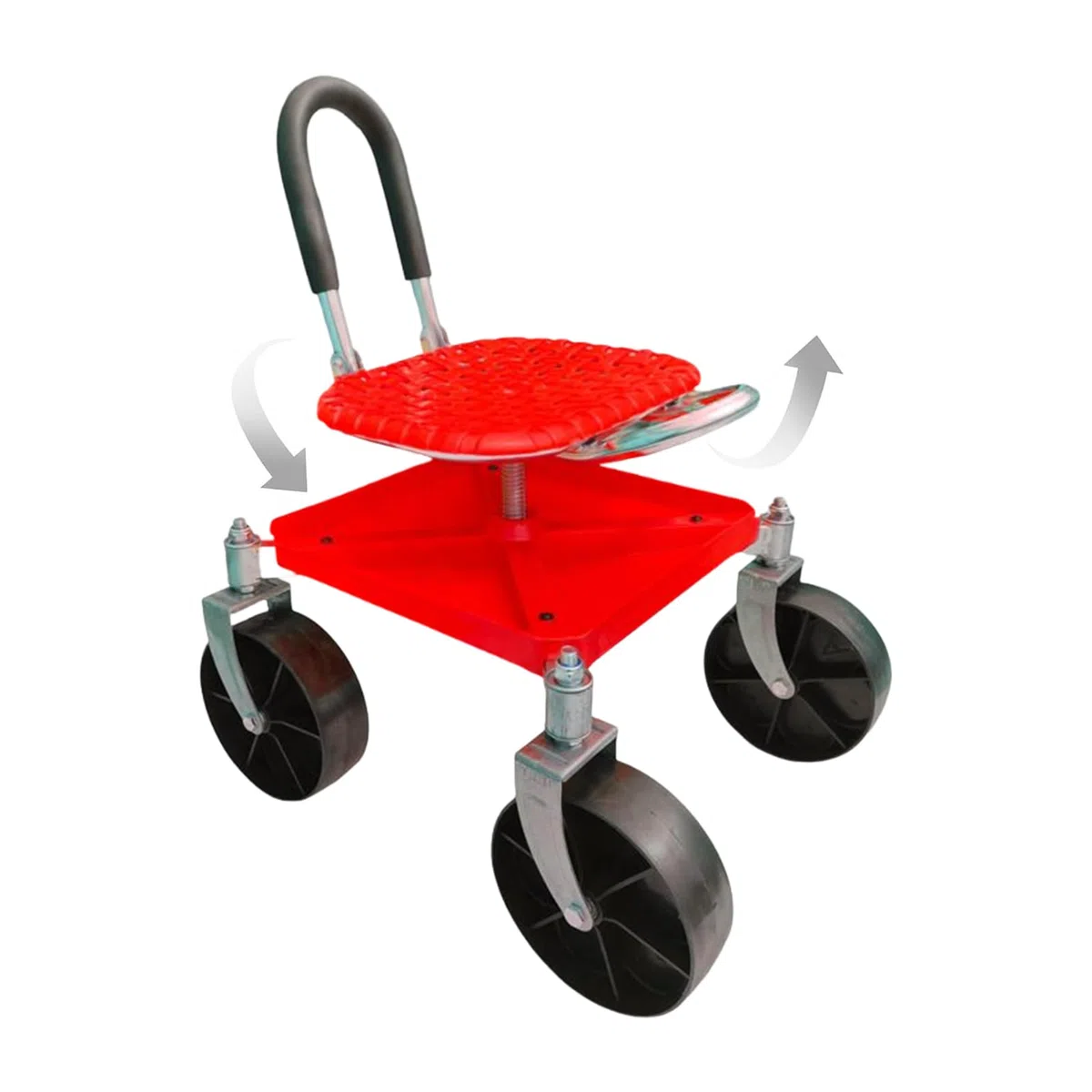 Tabouret De Jardin Capacité De Poids 150 Kg, Hauteur Réglable, Chariot