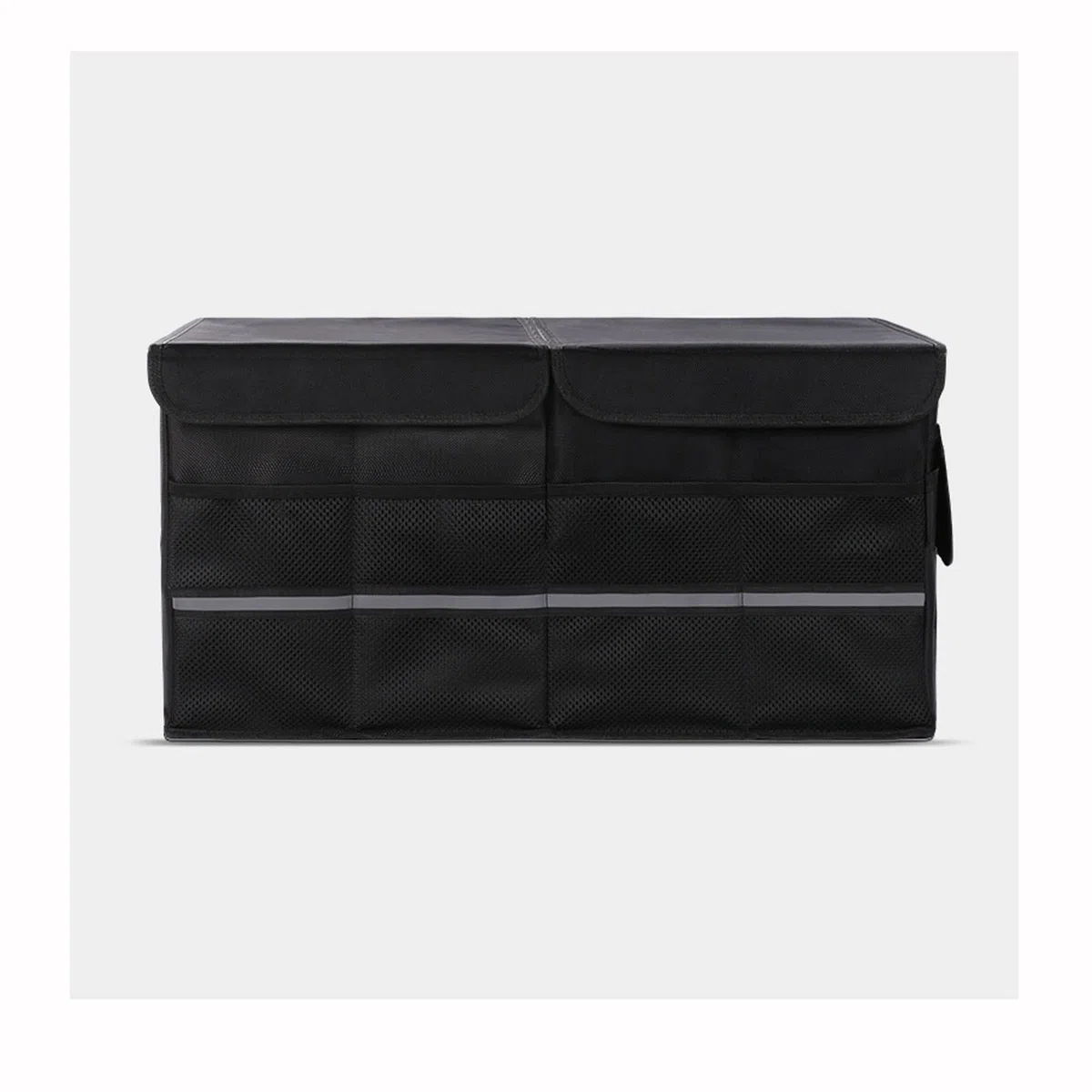 Organisateur de Coffre de Voiture Organisateur de Rangement de Coffre Durable avec Bande réfléchissante Pliable et Plusieurs Compartiments Accessoires de Rangement de Voyage