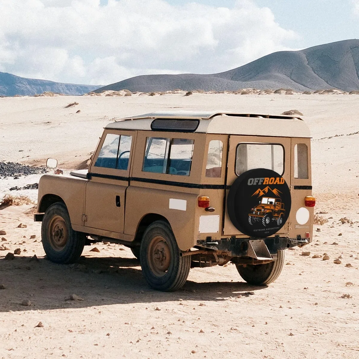 Housse de roue de secours pour voiture, impression 4x4 pour aventure extrême tout-terrain, housses de roue étanches et anti-poussière, pour SUV, VR, remorque, sac de pneu 38 cm