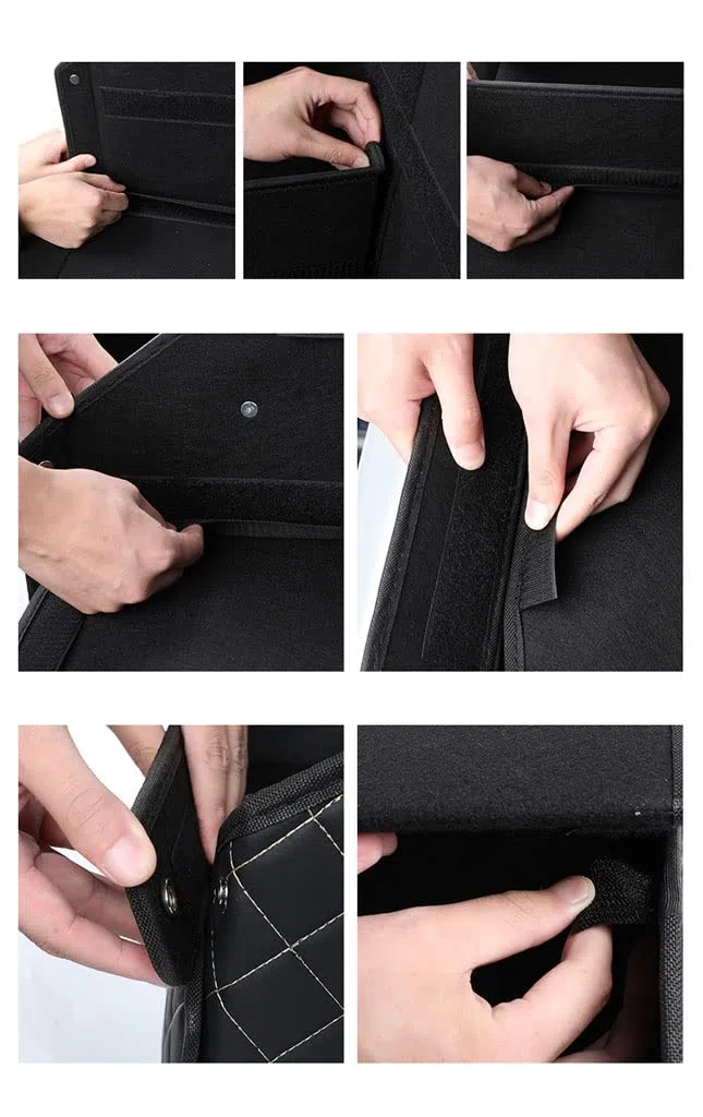 Organisateur de Coffre de Voiture, organisateurs de Coffre et Rangement, boîte de Rangement de Voiture en Cuir imperméable Polyvalente