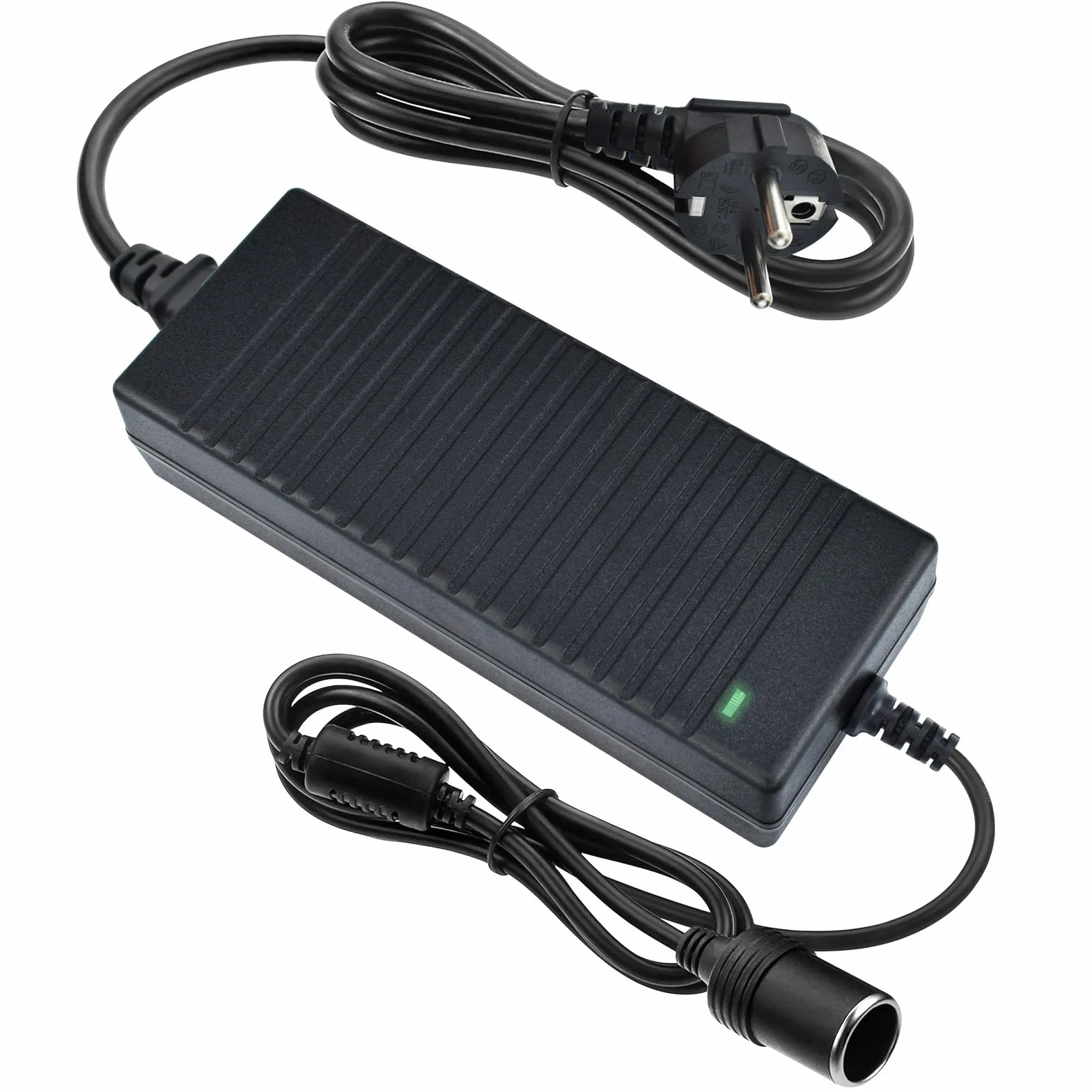 AC à DC Adaptateur 220V à 12V Transformateur 10A 120W Convertisseur Automobile Prise Allume Cigare de Voiture Chargeur Secteur pour Gonfleur Pneu, Aspirateur