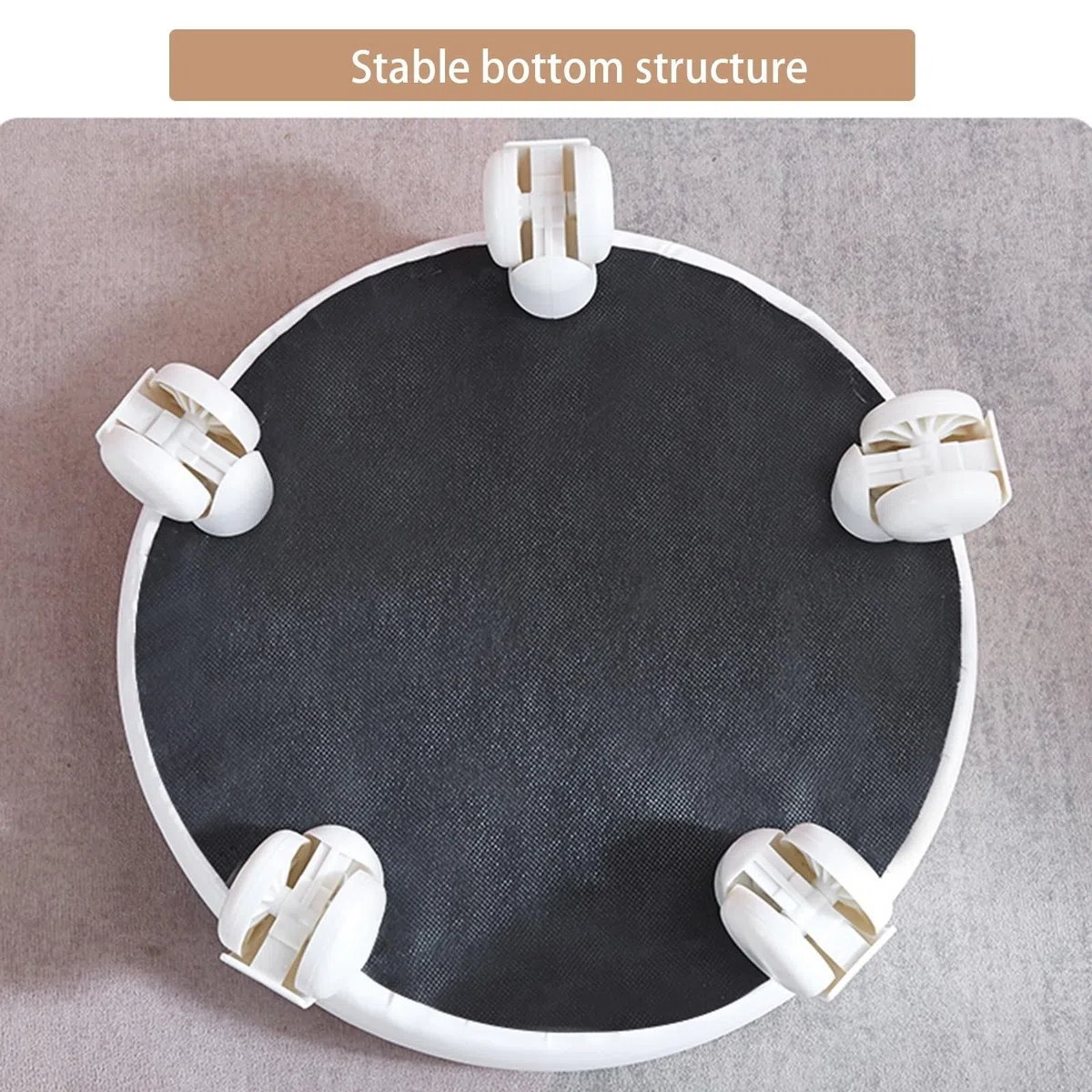 Tabouret Bas à roulettes, Tabouret Court à roulettes avec roulettes pivotantes, Petits tabourets Bas en Cuir sur roulettes(Noir Taille Unique)