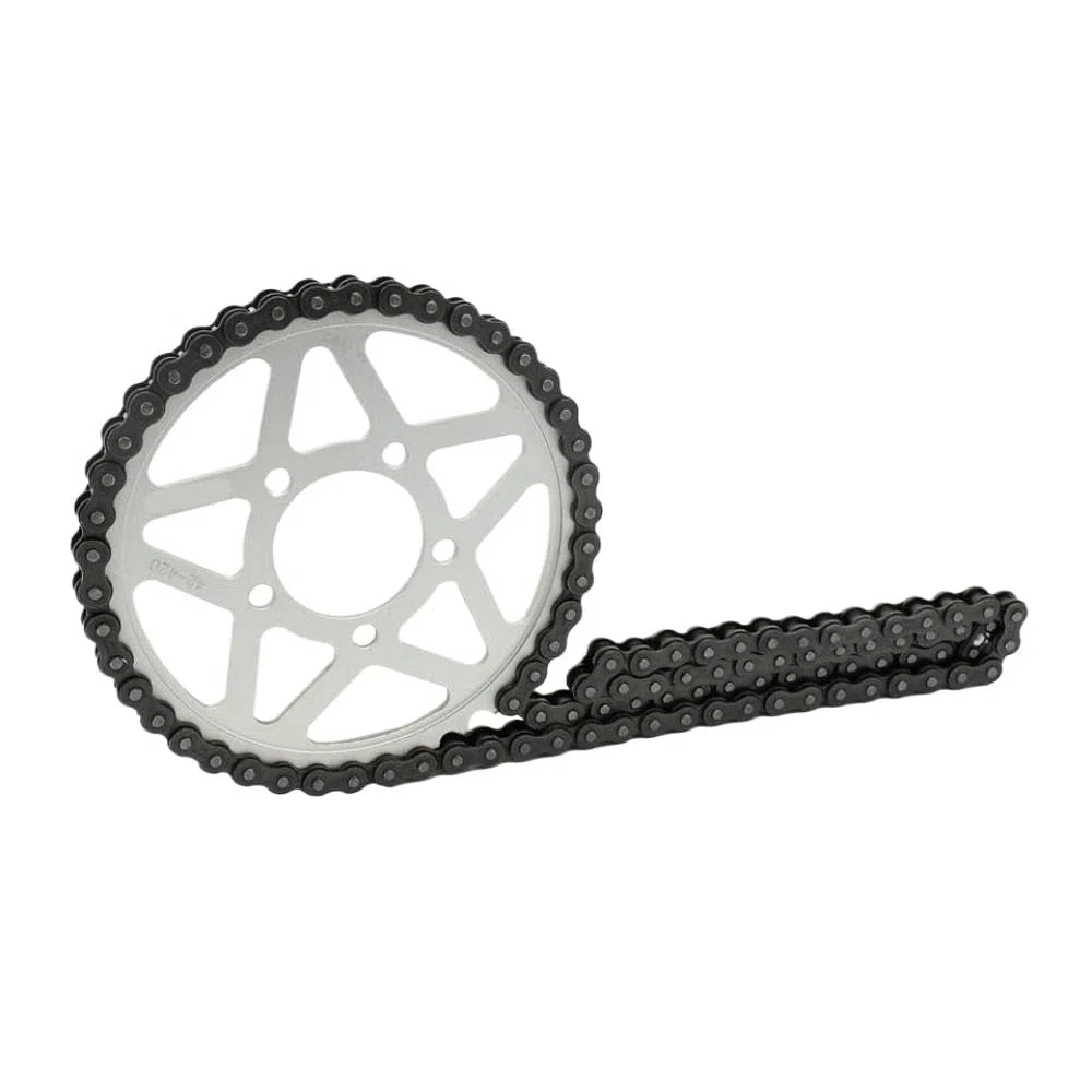 42T Sprocket 42TEETH PIRMING 102L 102 de chaîne de section pour les pièces de réaménagement compatibles de vélo électrique et léger X Light(42T 102L Set)