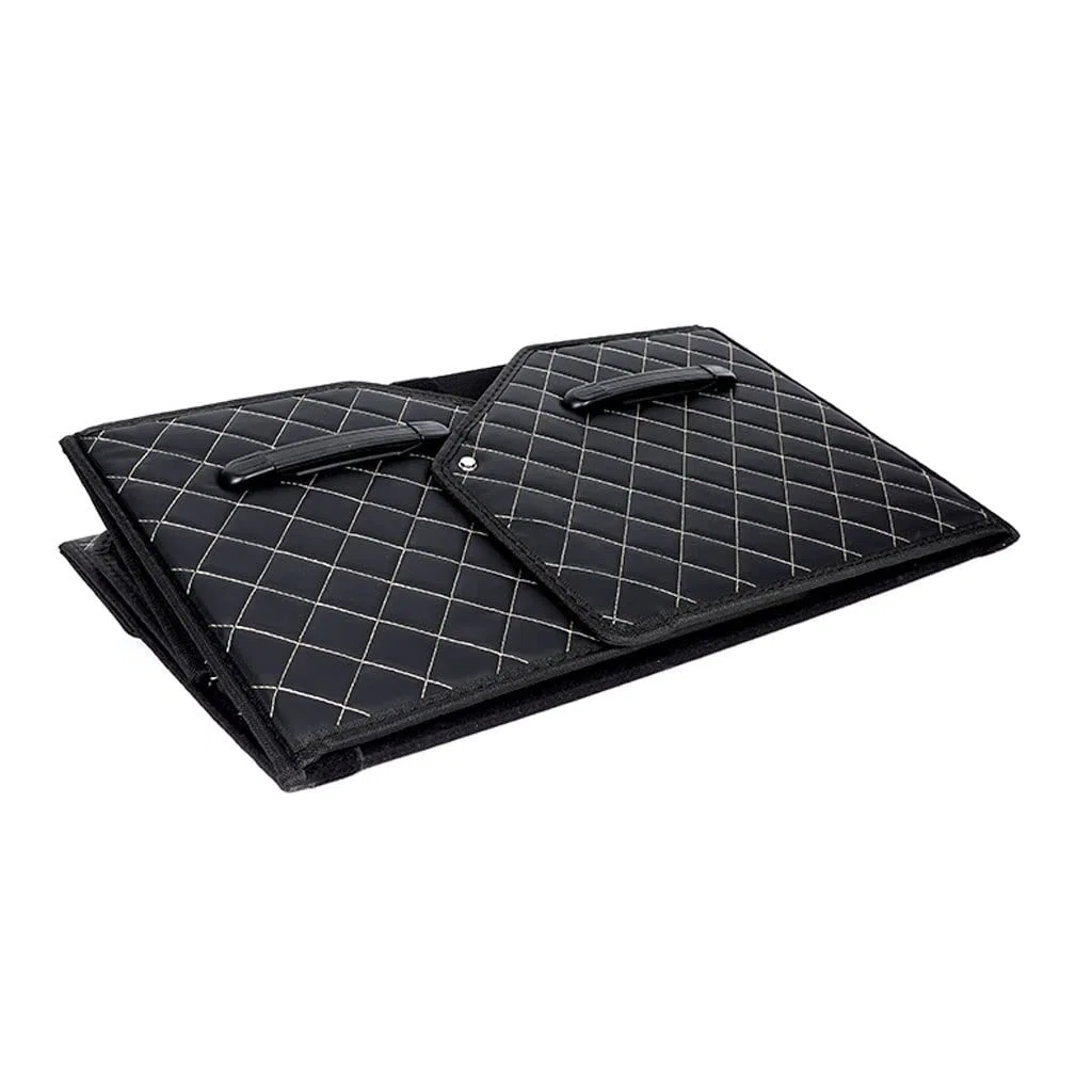 Organisateur de Coffre de Voiture, organisateurs de Coffre et Rangement, boîte de Rangement de Voiture en Cuir imperméable Polyvalente