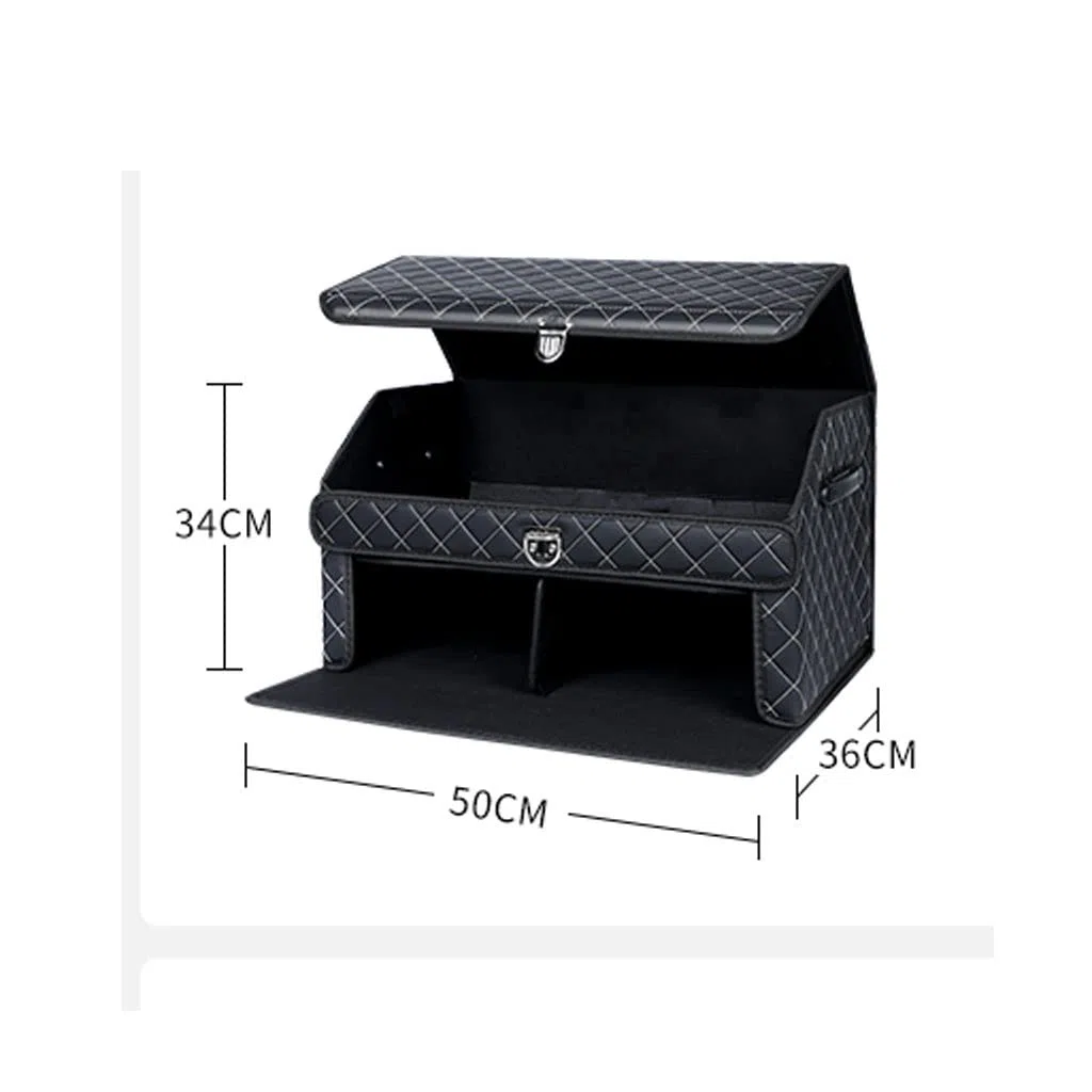 Organisateur de Coffre de Voiture, organisateurs de Coffre et Rangement, boîte de Rangement de Voiture en Cuir imperméable Polyvalente