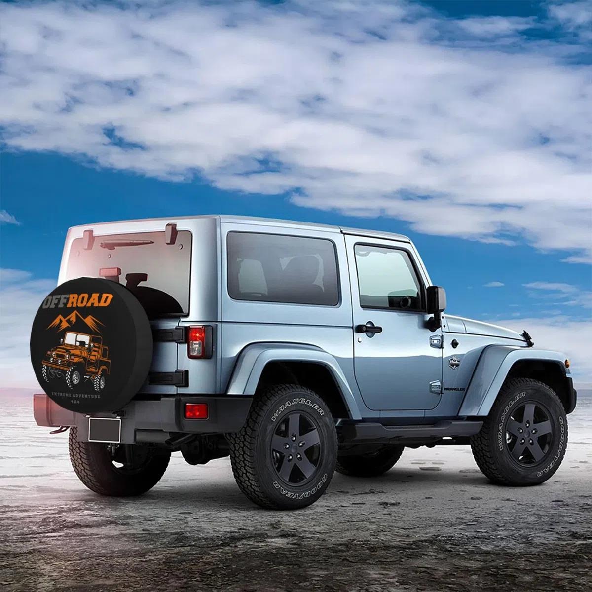 Housse de roue de secours pour voiture, impression 4x4 pour aventure extrême tout-terrain, housses de roue étanches et anti-poussière, pour SUV, VR, remorque, sac de pneu 38 cm