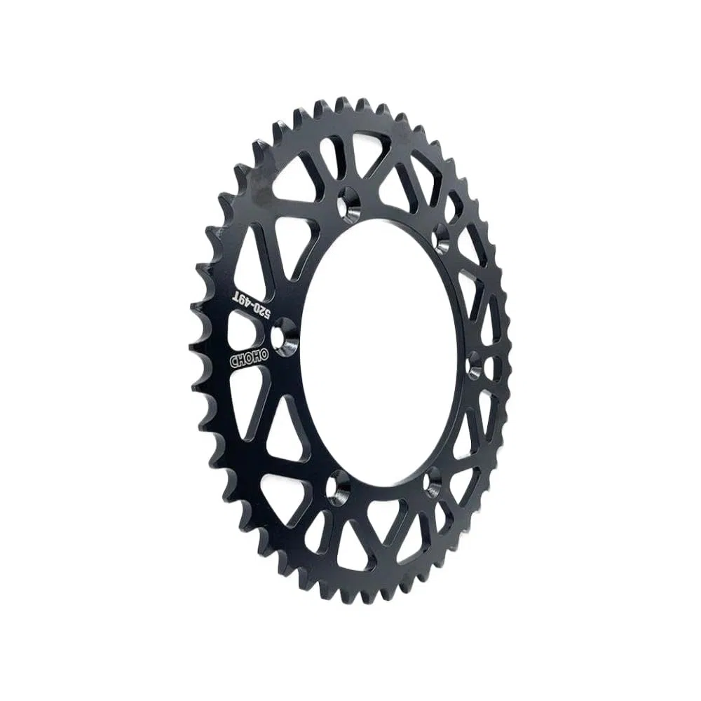 520 49t Plaque de chaîne de pignon arrière en acier pour vélo de vélo en terre matecross SEF 125 500 pièces de moto hors route compatibles avec divers modèles