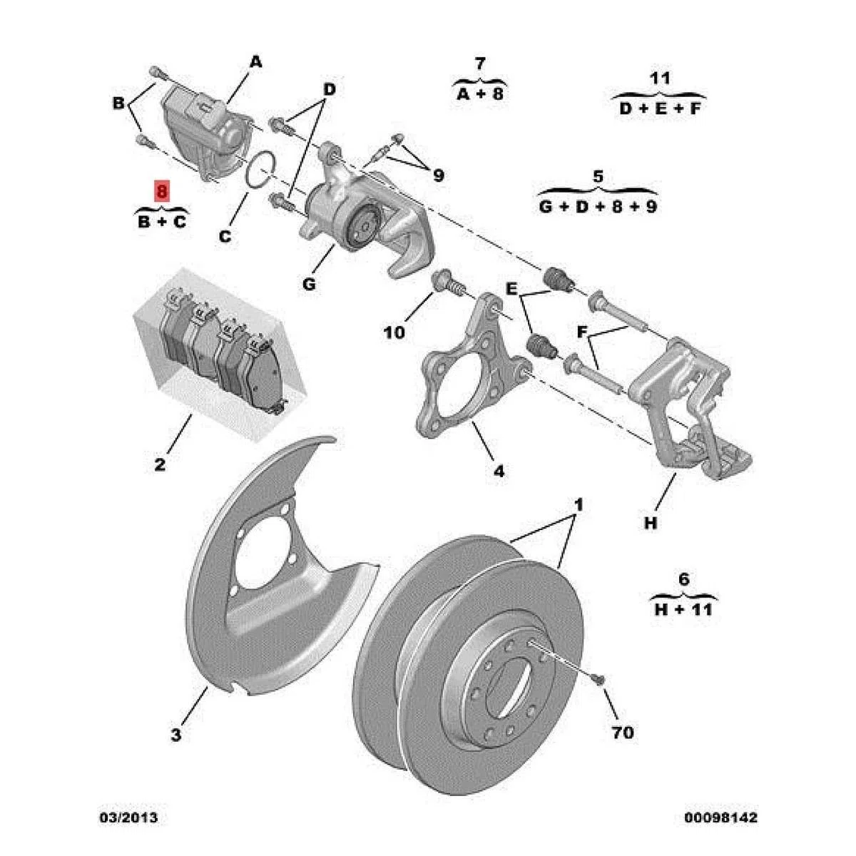Composants de Frein à Main pour Peugeot 308 T9 pour 4008 P84 pour 5008 II 2016-2018 Frein De Roue Arrière Étrier d'urgence Moteur Actionneur 1617535580 Frein À Main Frein à Main